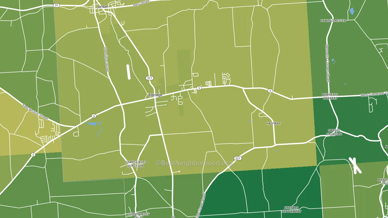 13060, NY block-group voter-turnout map