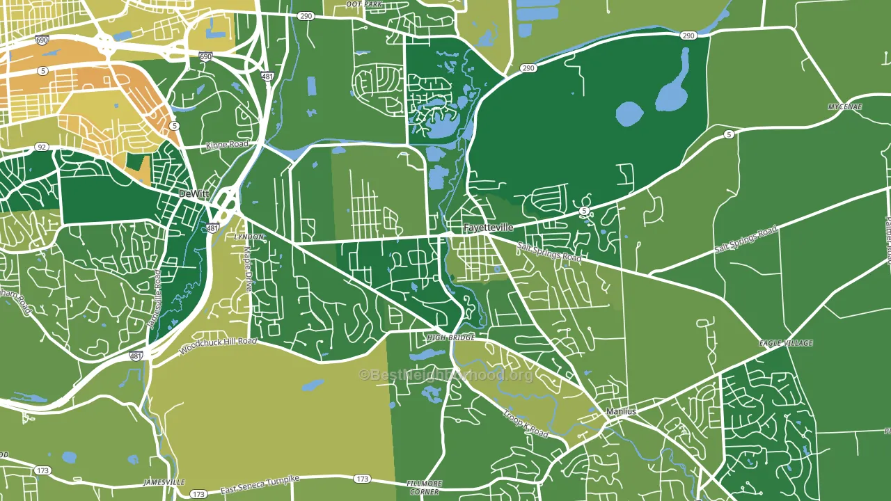 13066, NY block-group voter-turnout map