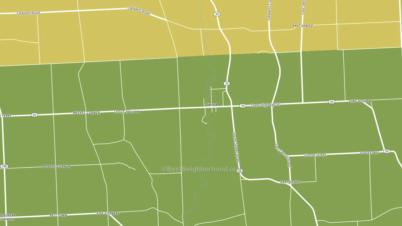 13071, NY block-group voter-turnout map