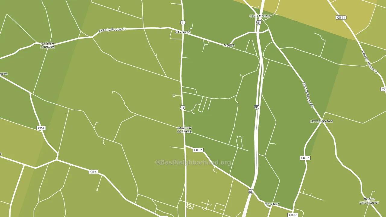 13076, NY block-group voter-turnout map