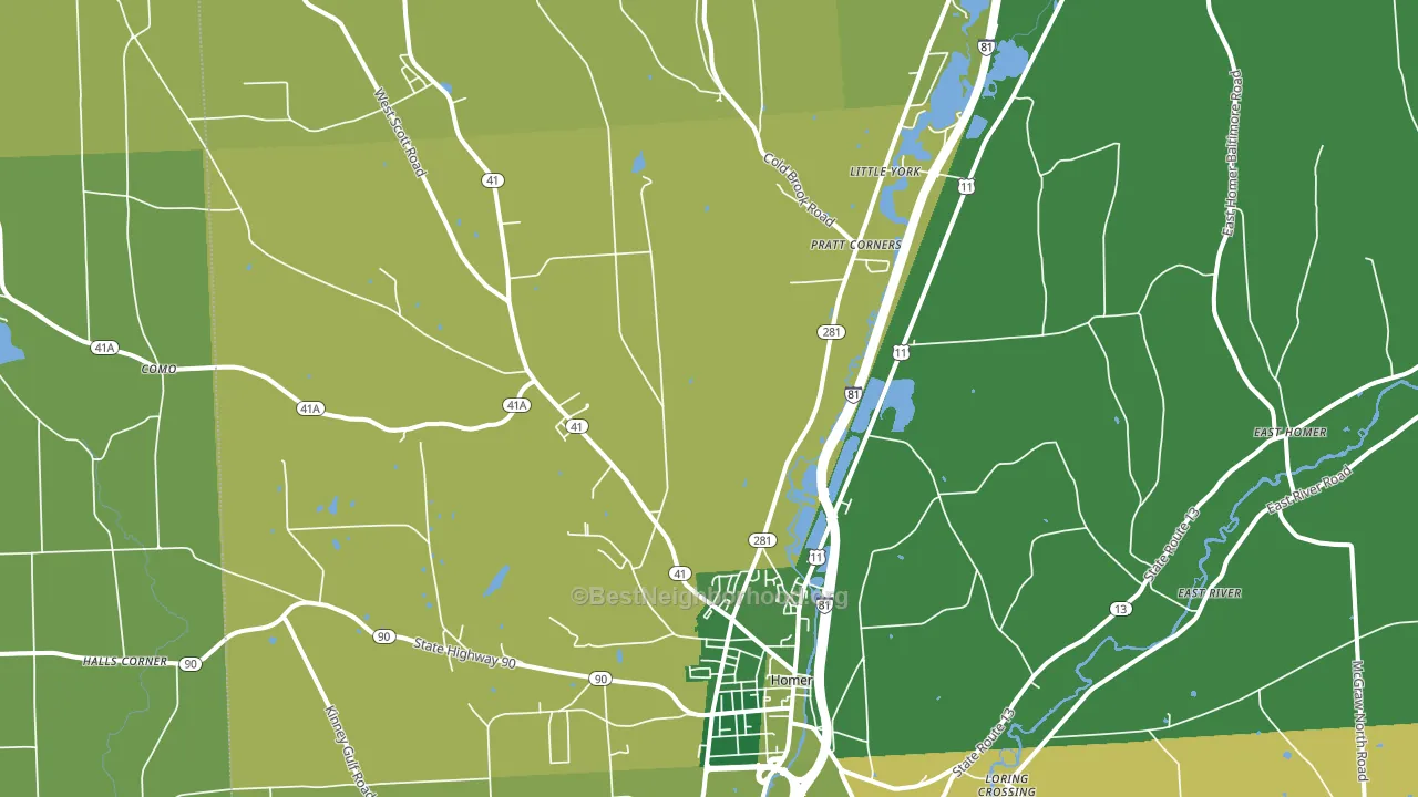 13077, NY block-group voter-turnout map