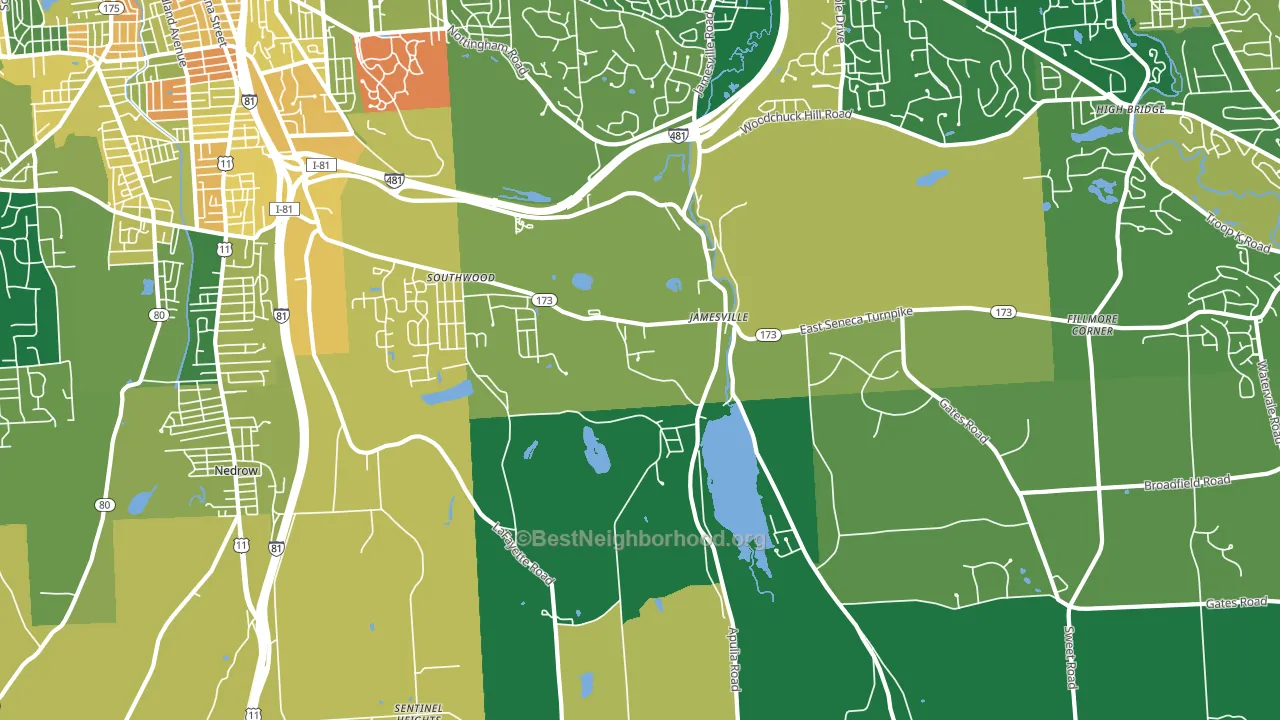 13078, NY block-group voter-turnout map
