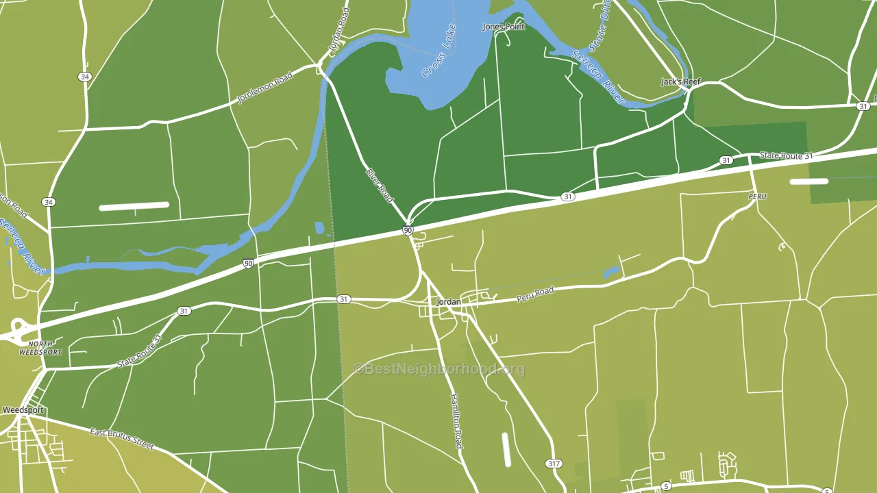 13080, NY block-group voter-turnout map