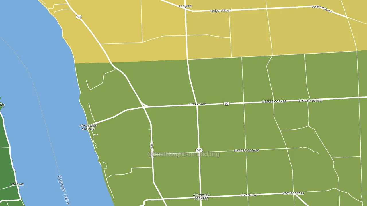 13081, NY block-group voter-turnout map