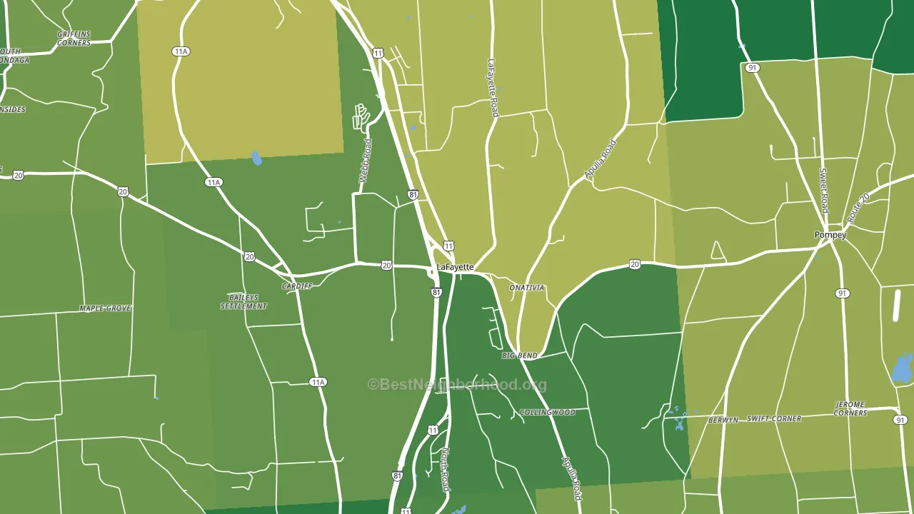 13084, NY block-group voter-turnout map