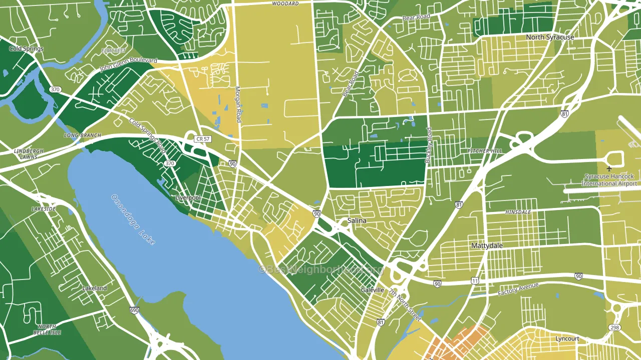 13088, NY block-group voter-turnout map