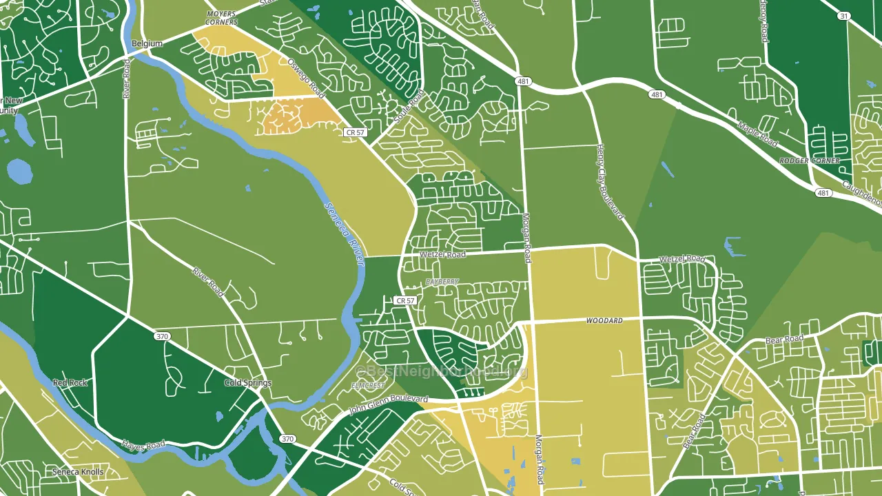 13090, NY block-group voter-turnout map