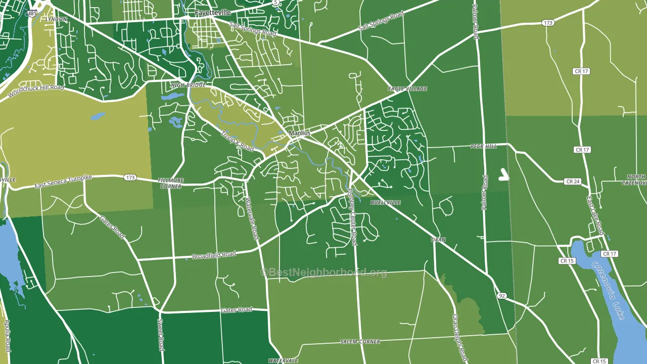 13104, NY block-group voter-turnout map