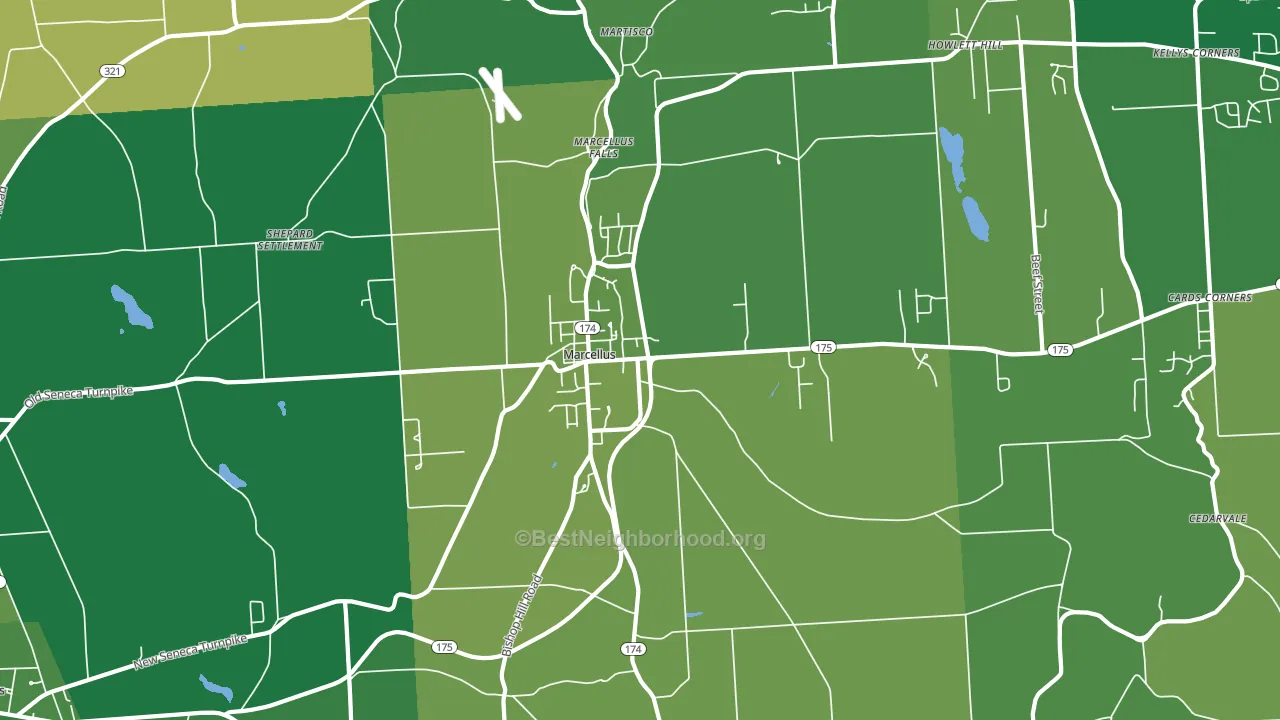 13108, NY block-group voter-turnout map