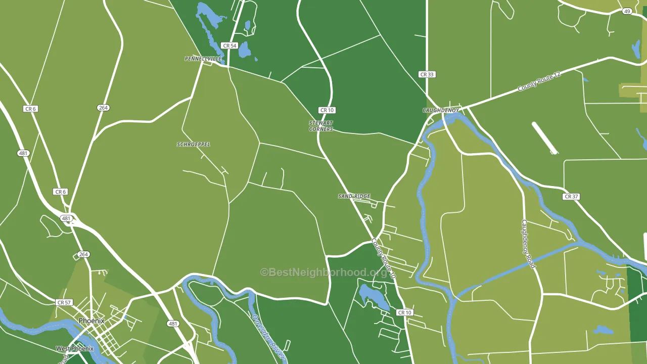 13132, NY block-group voter-turnout map
