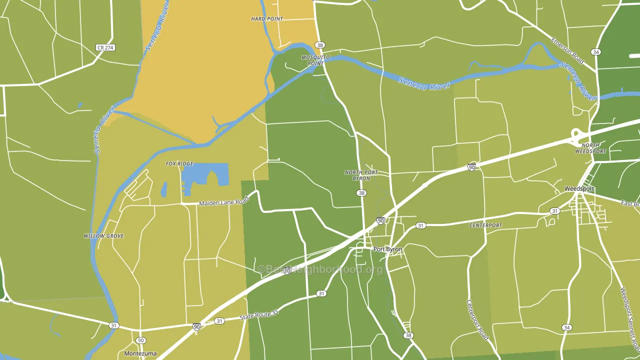 13140, NY block-group voter-turnout map