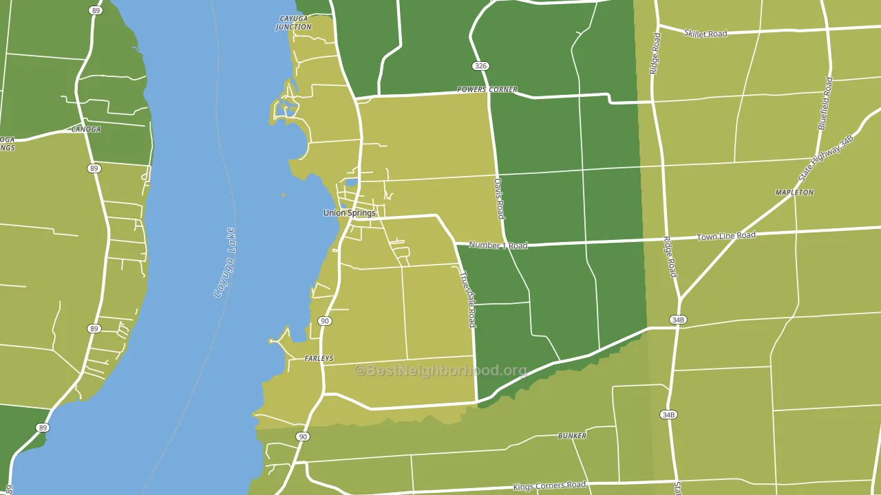 13160, NY block-group voter-turnout map