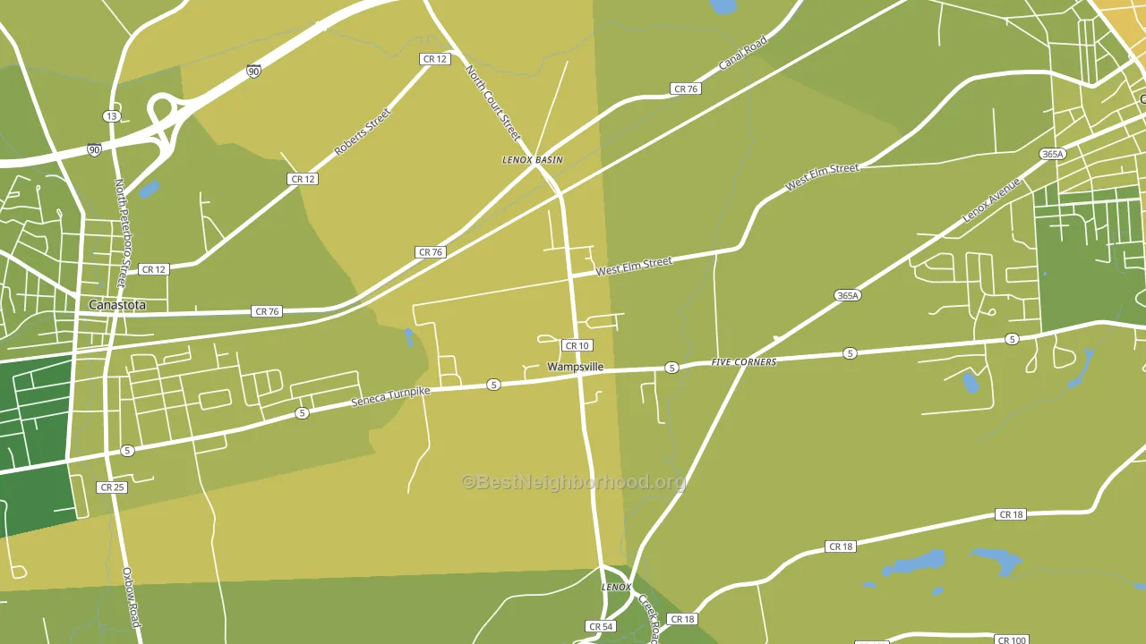 13163, NY block-group voter-turnout map