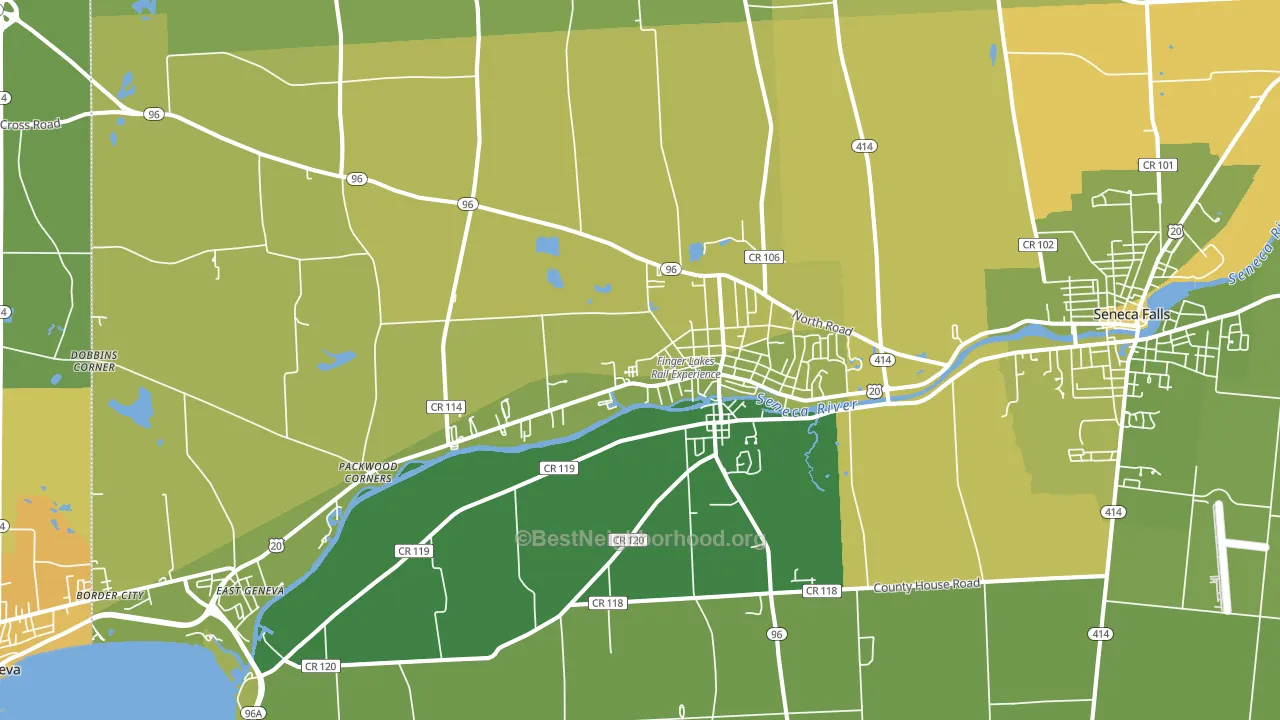 13165, NY block-group voter-turnout map