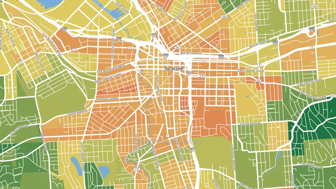 13202, NY block-group voter-turnout map