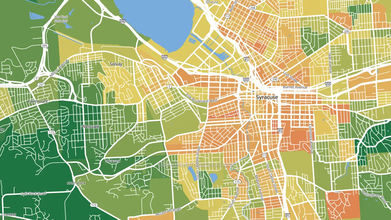 13204, NY block-group voter-turnout map