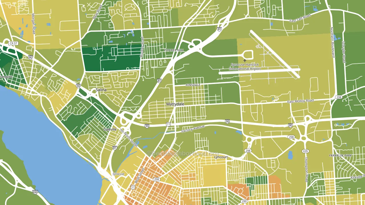 13211, NY block-group voter-turnout map