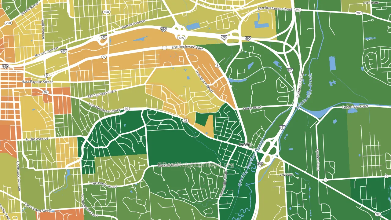 13214, NY block-group voter-turnout map