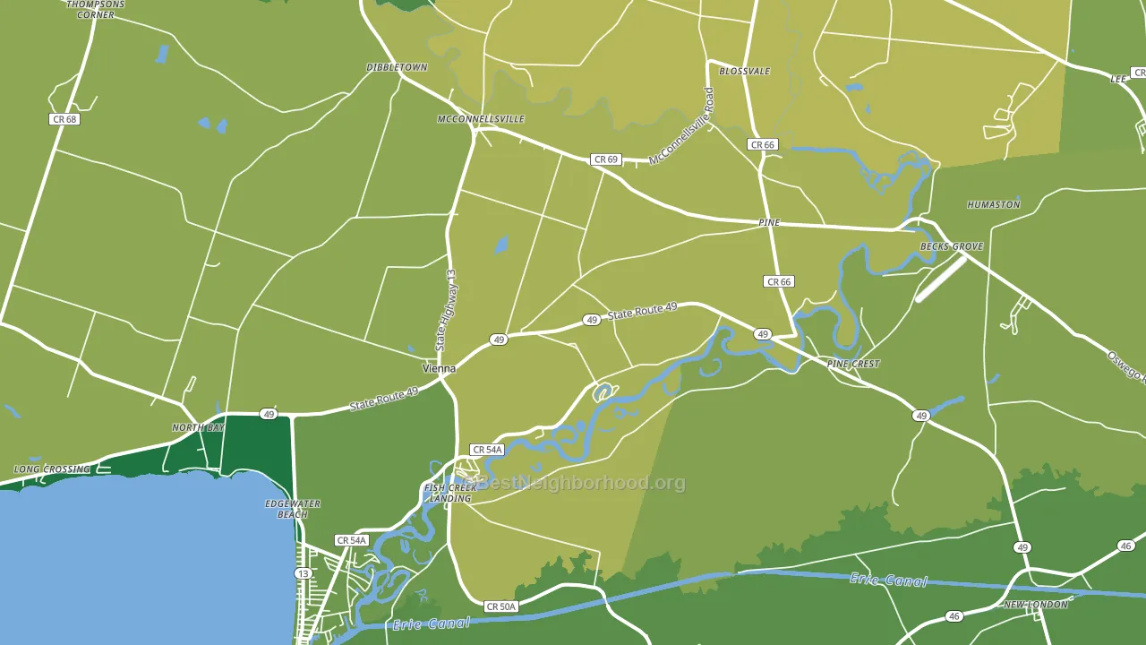 13308, NY block-group voter-turnout map