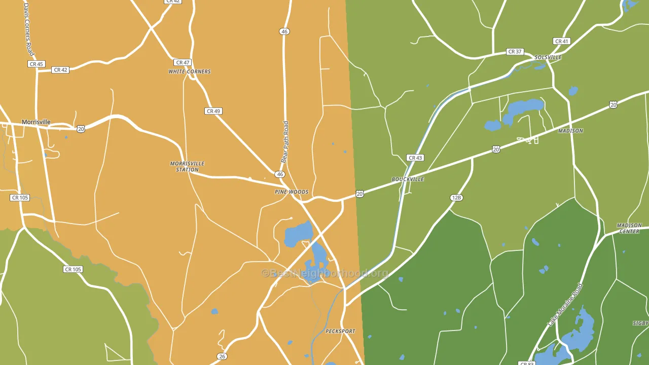 13310, NY block-group voter-turnout map