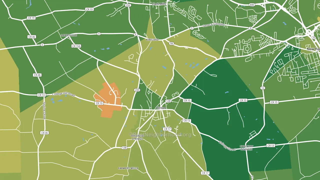 13323, NY block-group voter-turnout map