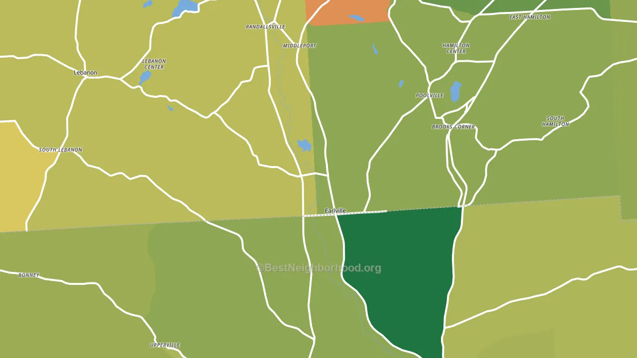 13332, NY block-group voter-turnout map