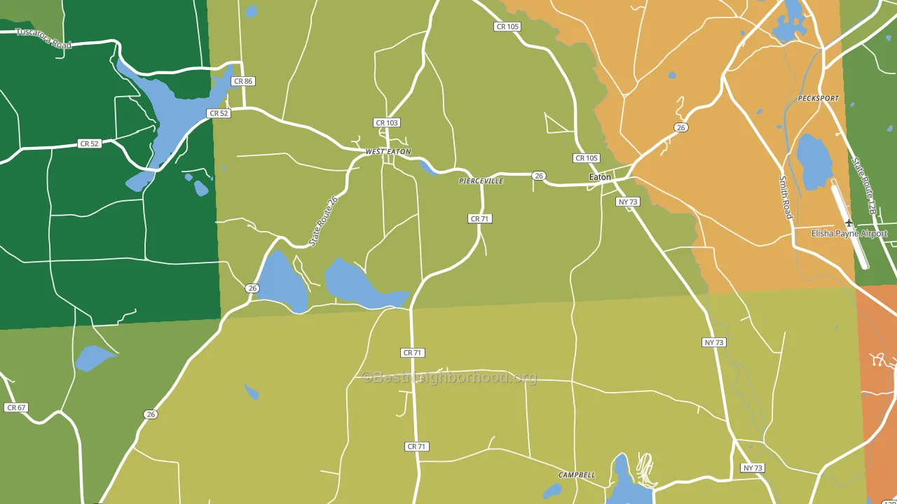 13334, NY block-group voter-turnout map