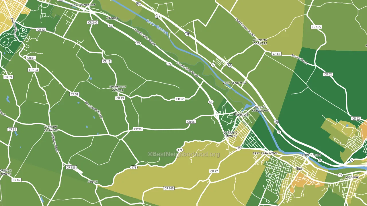 13340, NY block-group voter-turnout map