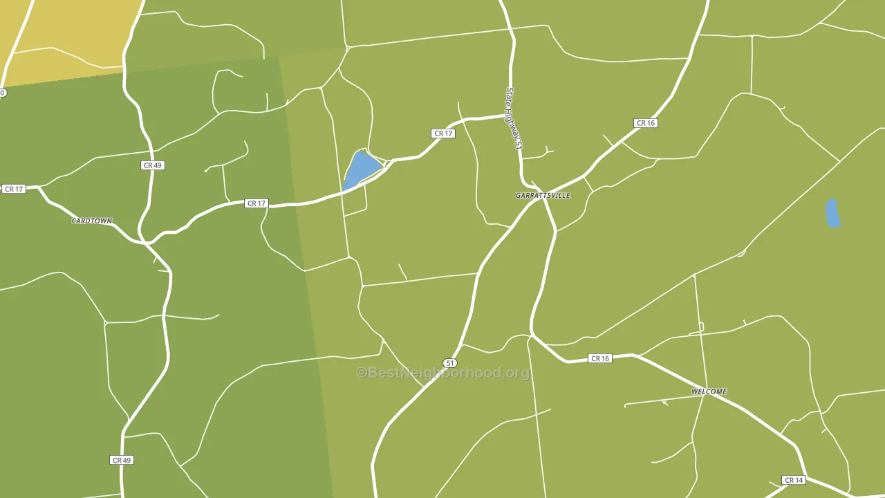 13342, NY block-group voter-turnout map