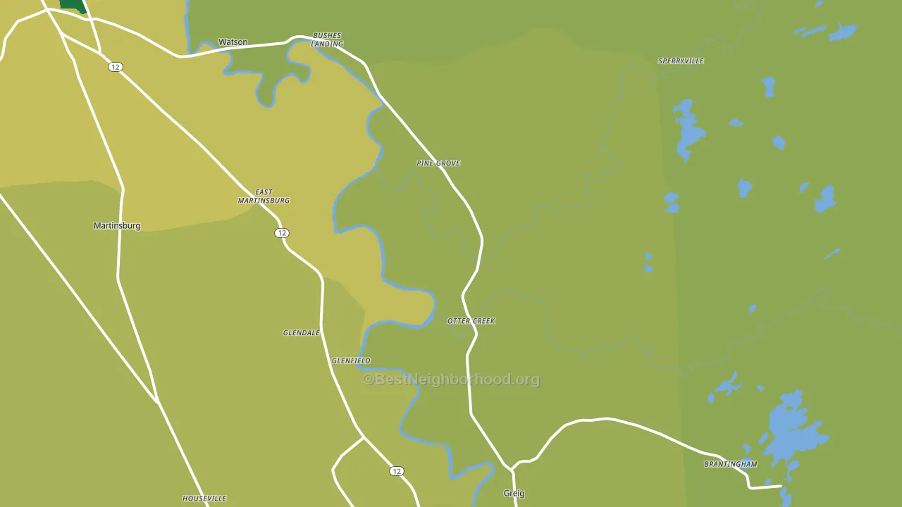 13343, NY block-group voter-turnout map