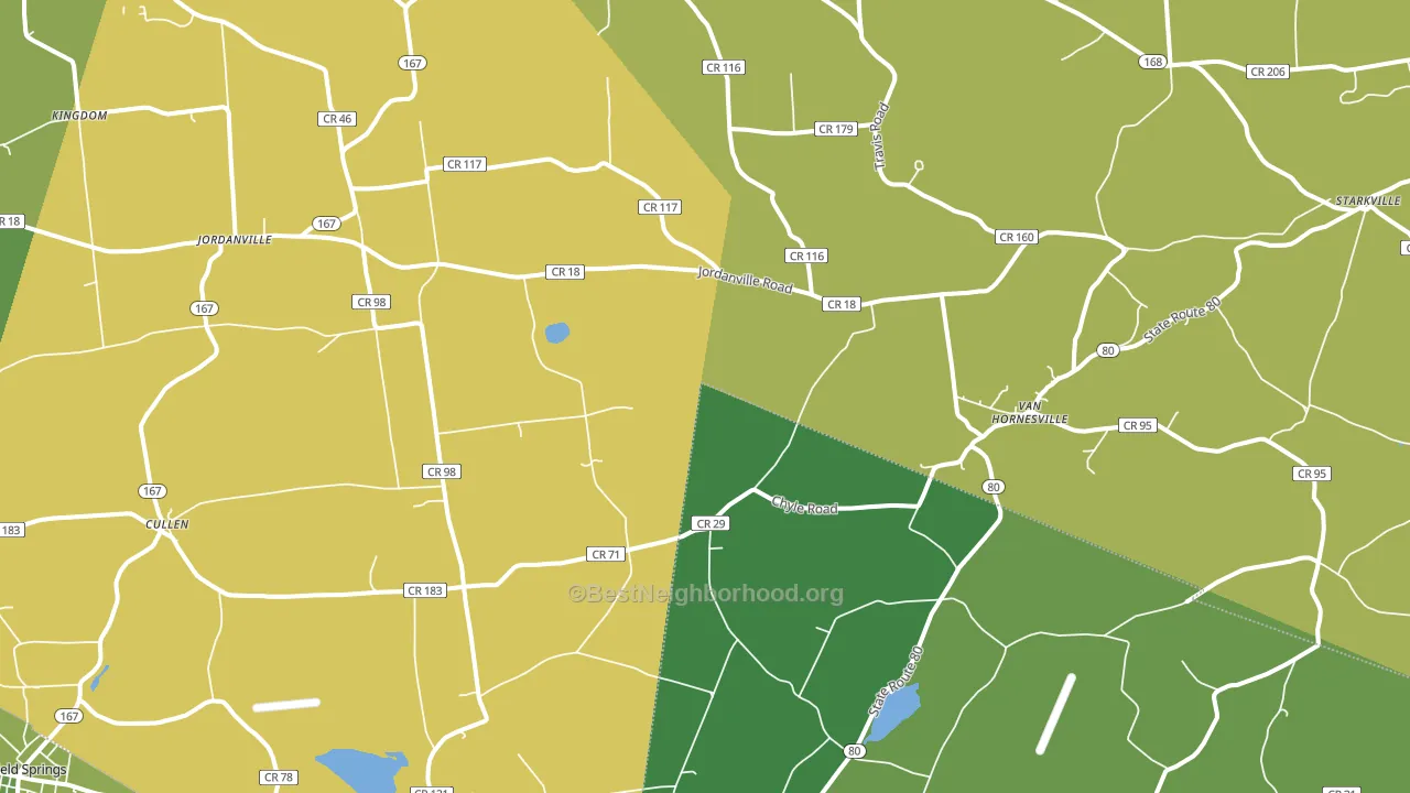 13361, NY block-group voter-turnout map