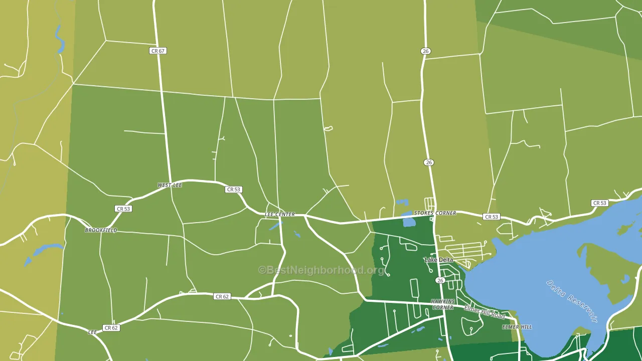 13363, NY block-group voter-turnout map