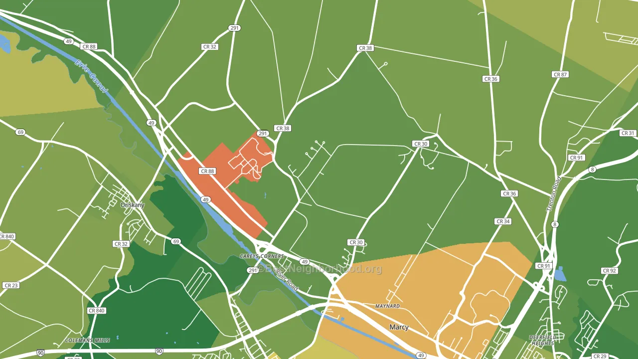 13403, NY block-group voter-turnout map
