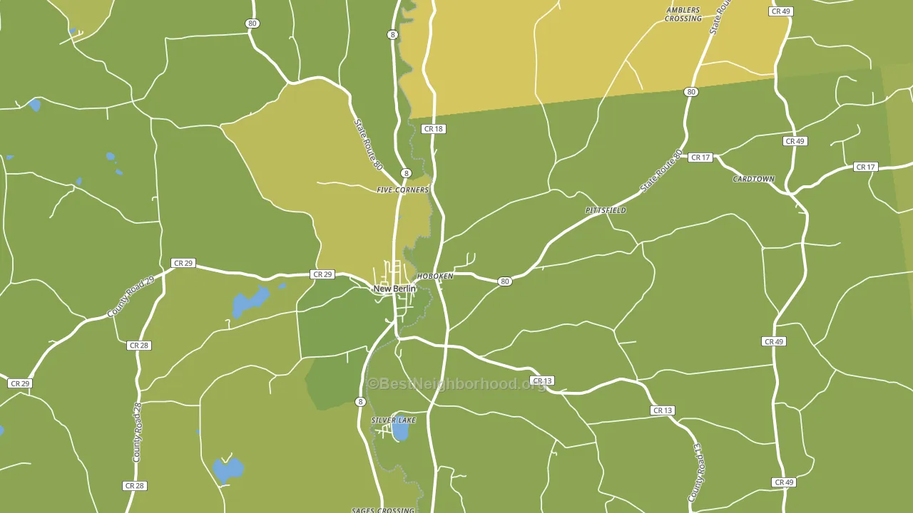 13411, NY block-group voter-turnout map