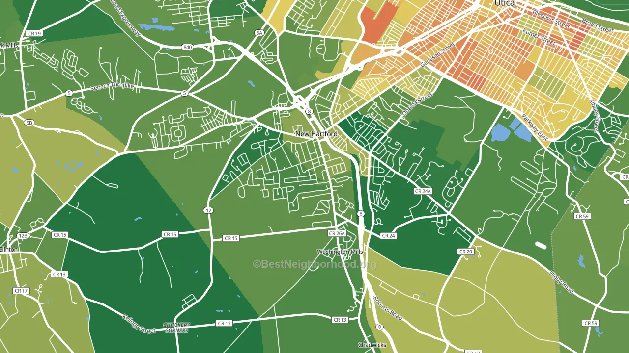 13413, NY block-group voter-turnout map