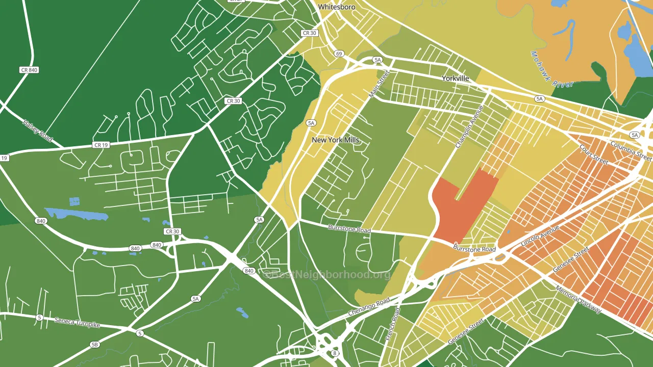 13417, NY block-group voter-turnout map