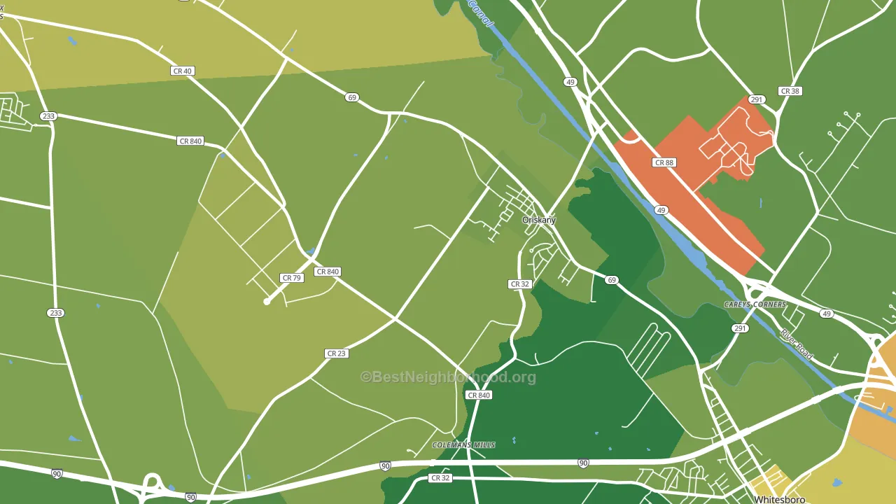 13424, NY block-group voter-turnout map