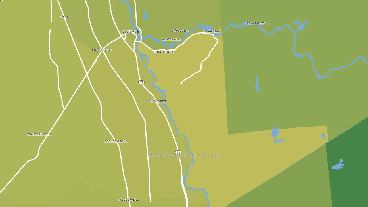 13433, NY block-group voter-turnout map