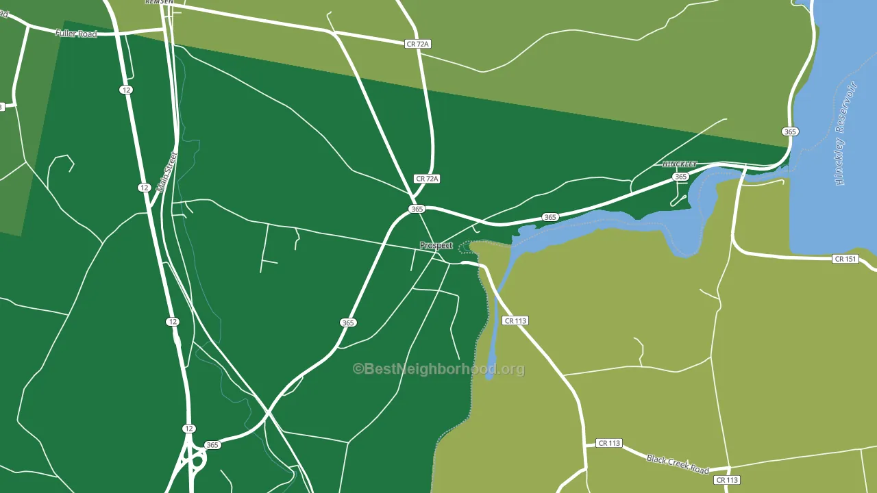 13435, NY block-group voter-turnout map