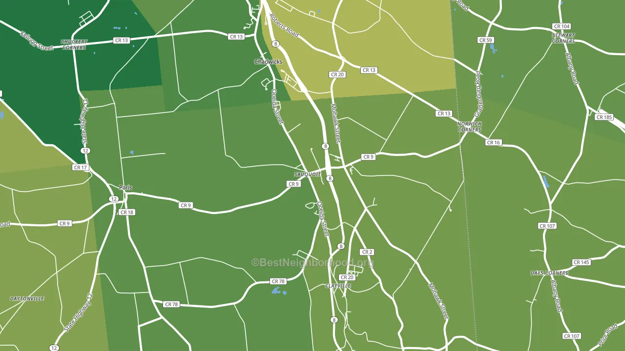 13456, NY block-group voter-turnout map