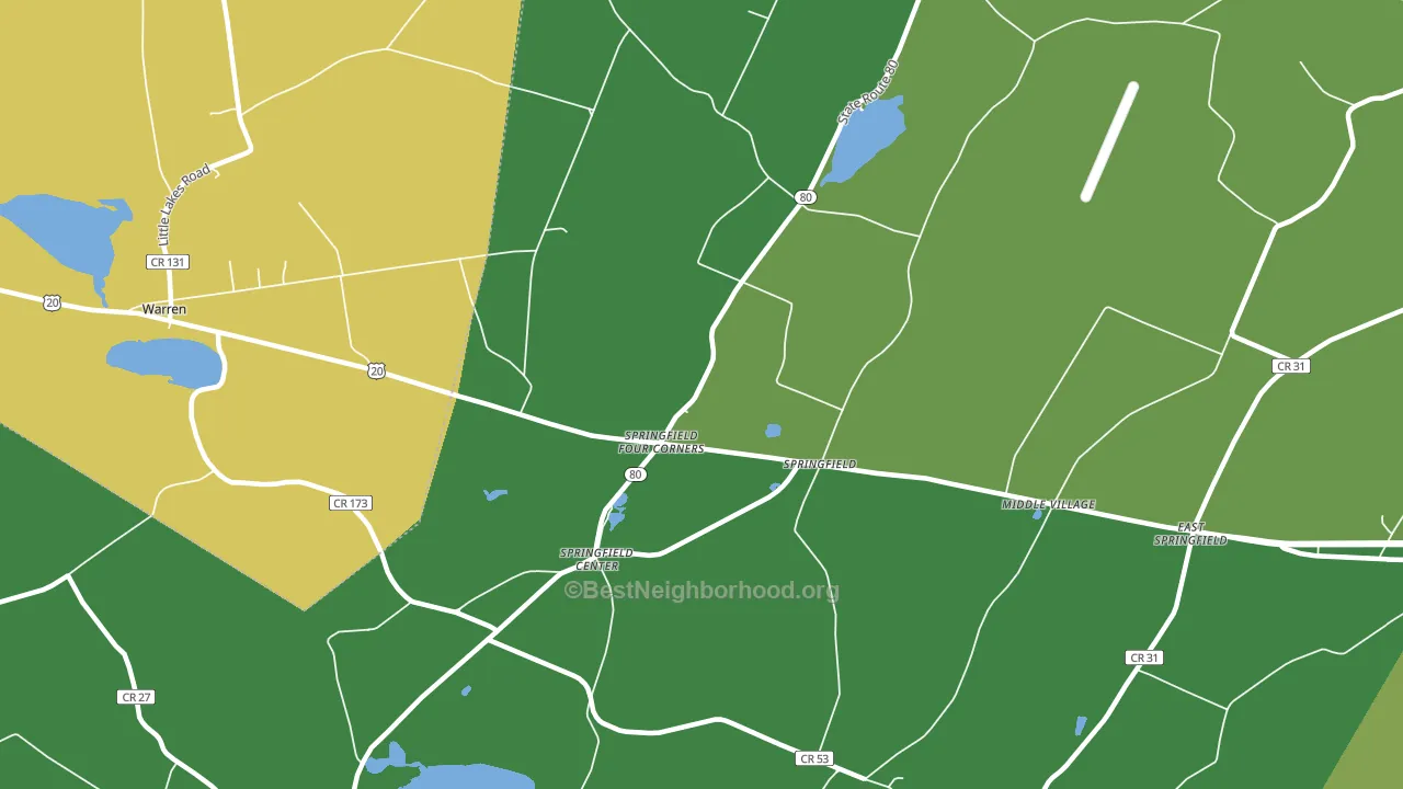13468, NY block-group voter-turnout map