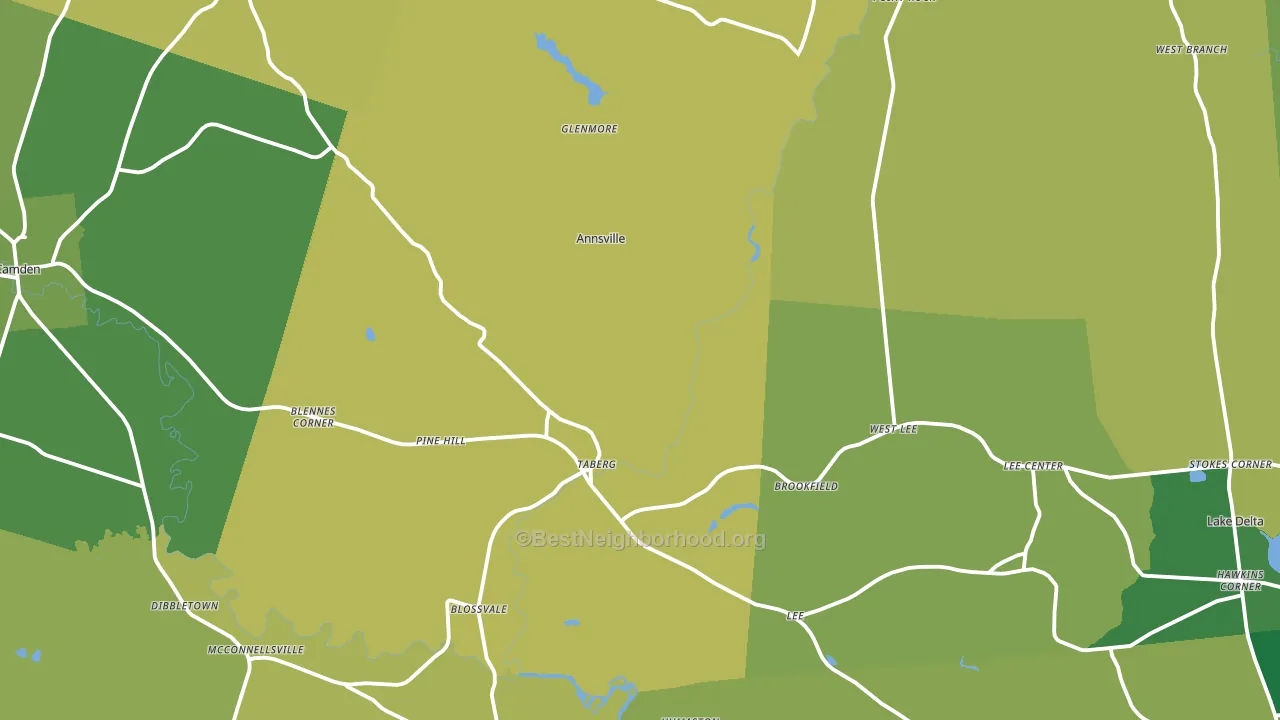 13471, NY block-group voter-turnout map