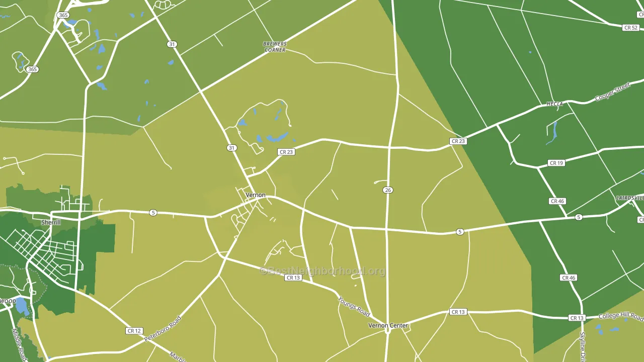 13476, NY block-group voter-turnout map