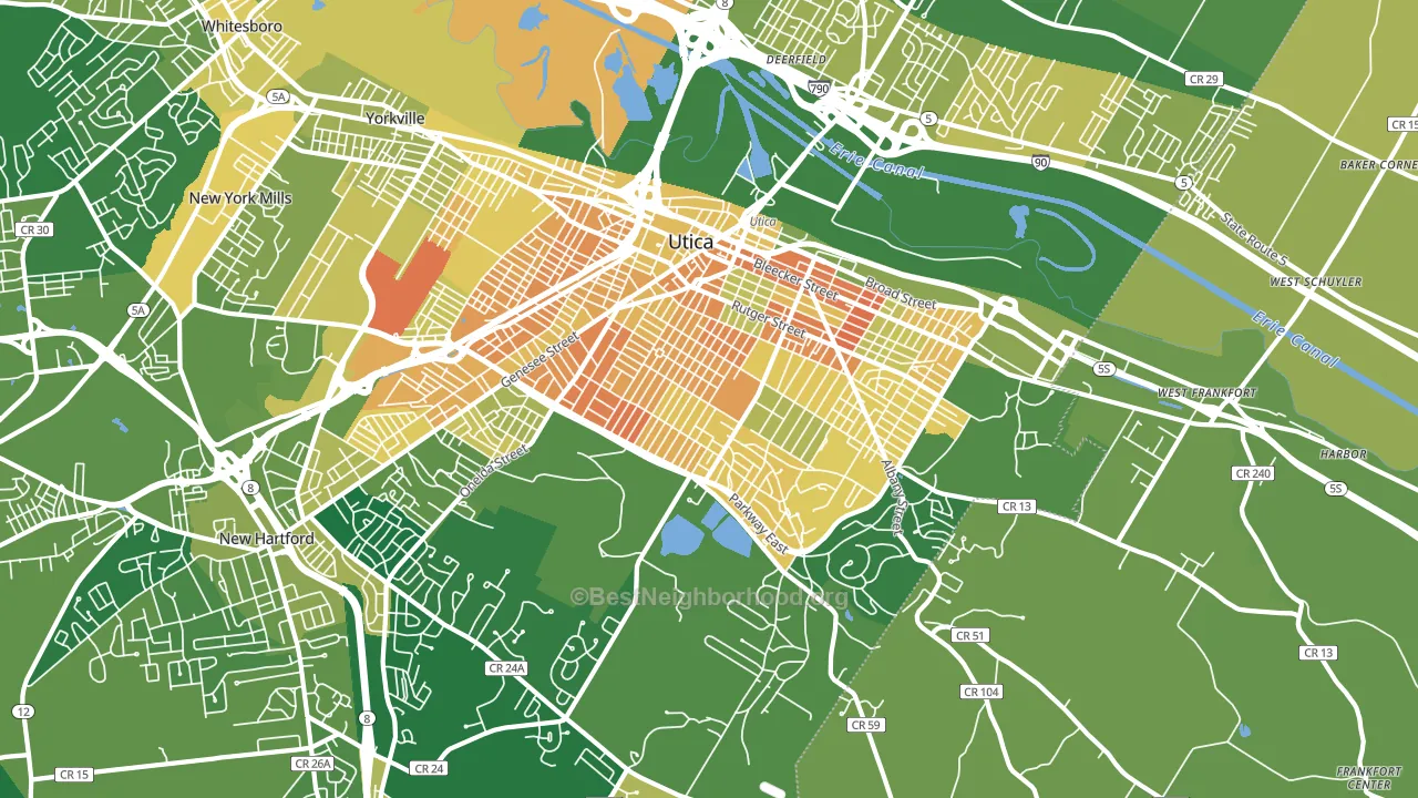 13501, NY block-group voter-turnout map