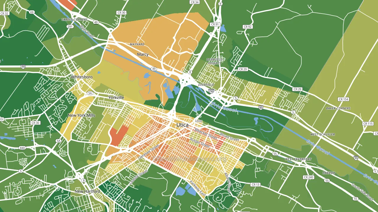 13502, NY block-group voter-turnout map