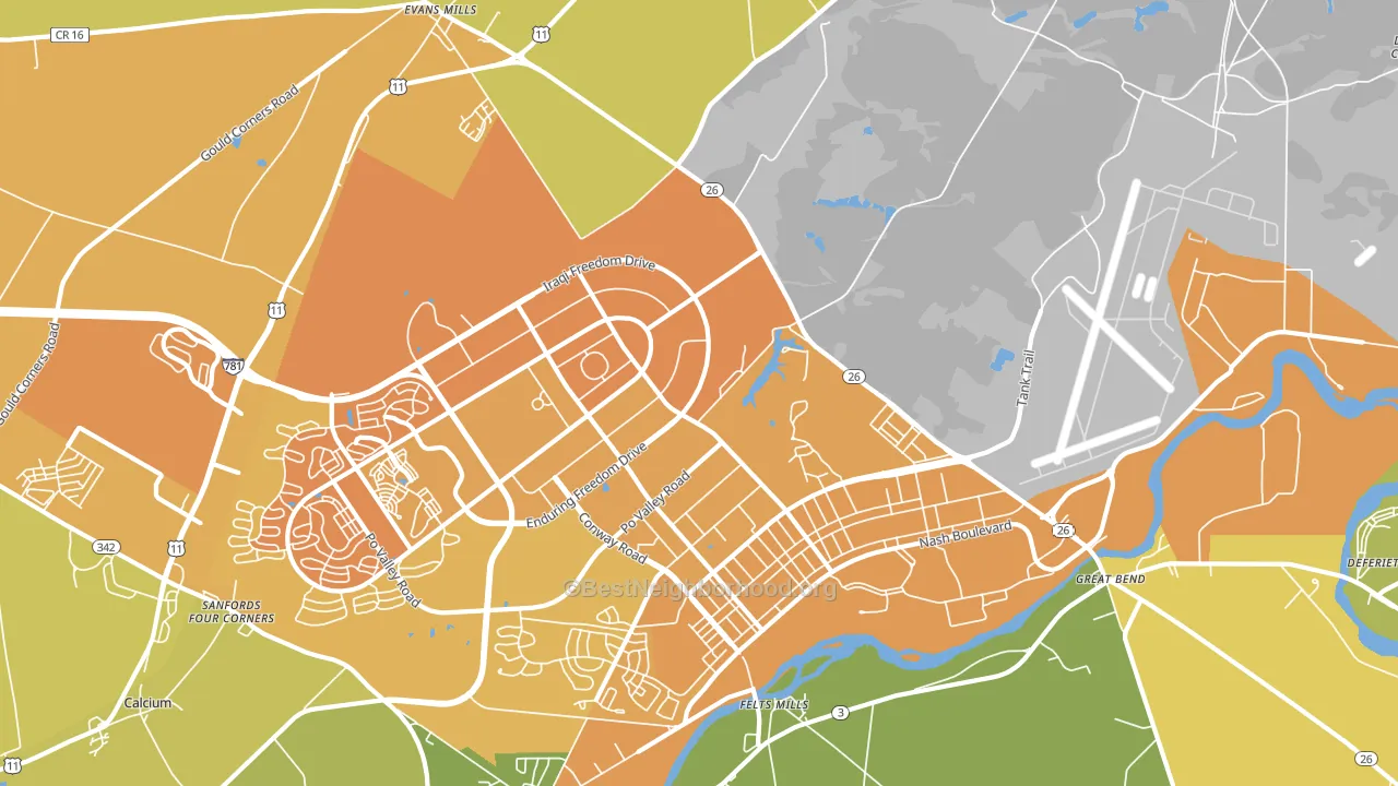 13602, NY block-group voter-turnout map