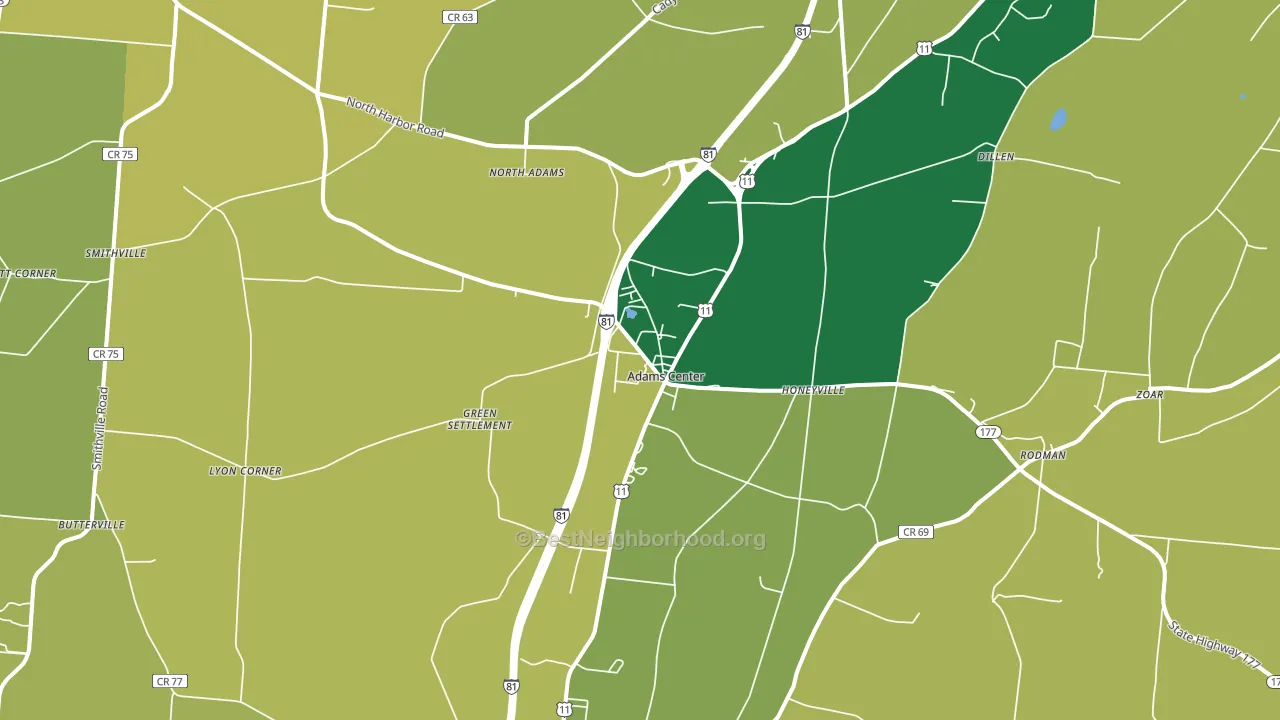 13606, NY block-group voter-turnout map