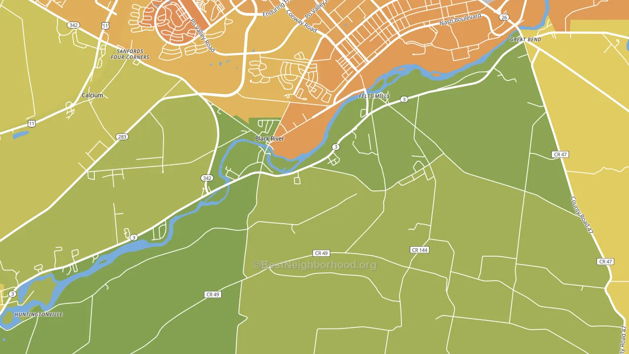 13612, NY block-group voter-turnout map