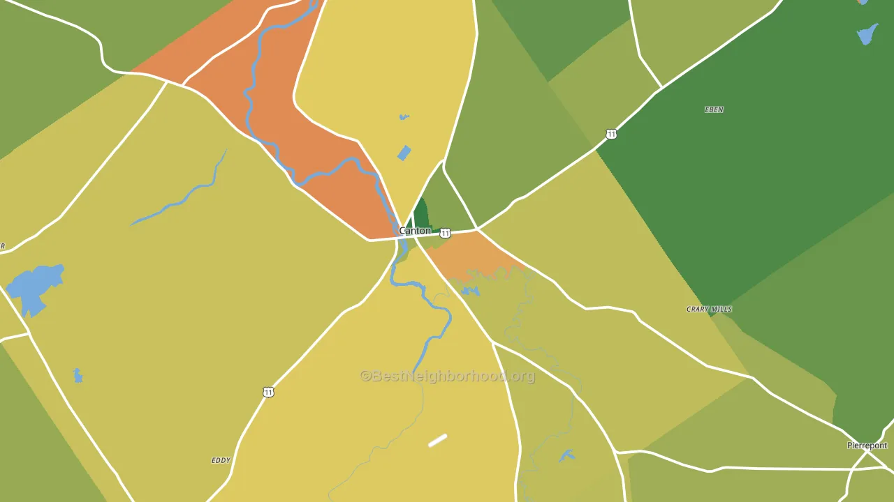 13617, NY block-group voter-turnout map
