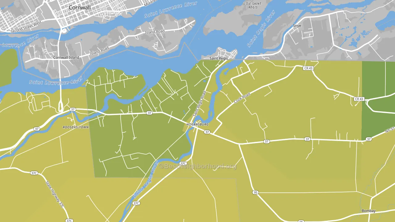 13655, NY block-group voter-turnout map